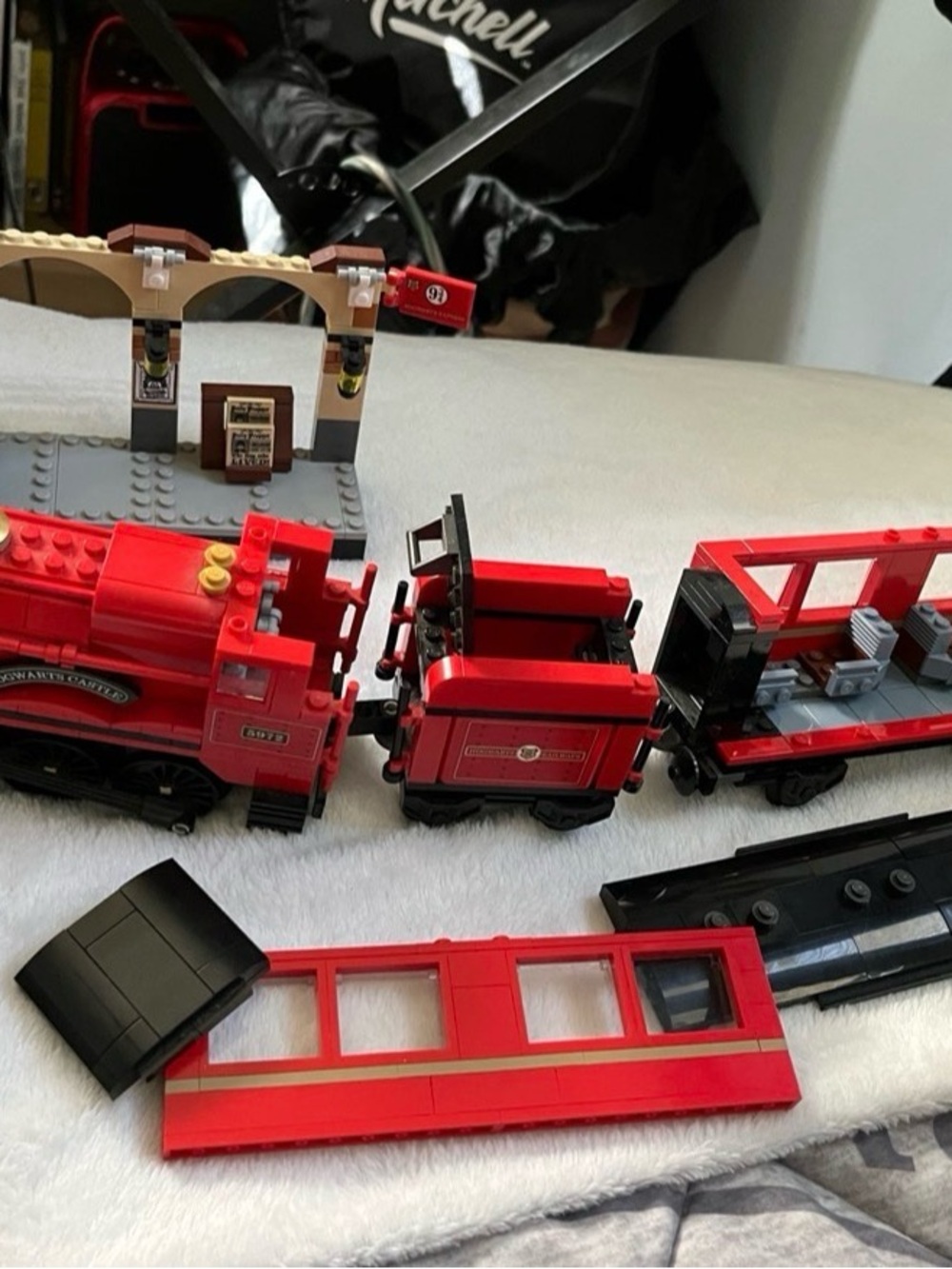 Lego Red and Black Train Set Cars